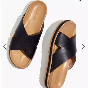 Madewell The Dayna Lugsole Slide in Leather